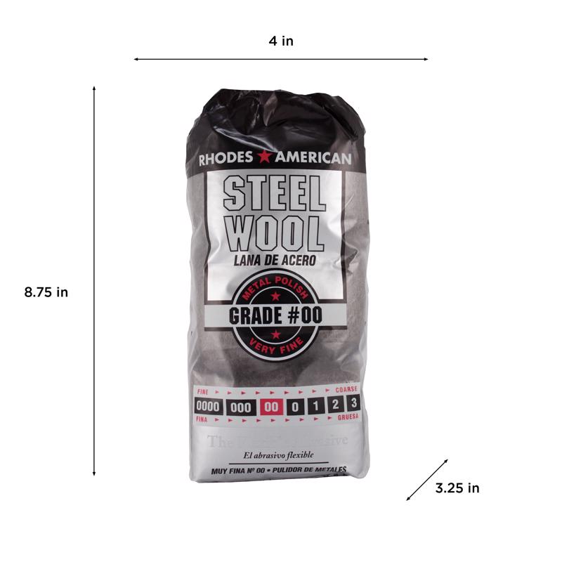 Rhodes American 00 Grade Very Fine Steel Wool Pad 12 pk