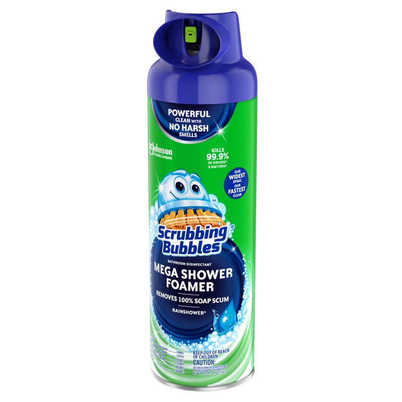 Scrubbing Bubbles Mega Shower Foamer Rainshower Scent Bathroom Cleaner 20 oz Foam