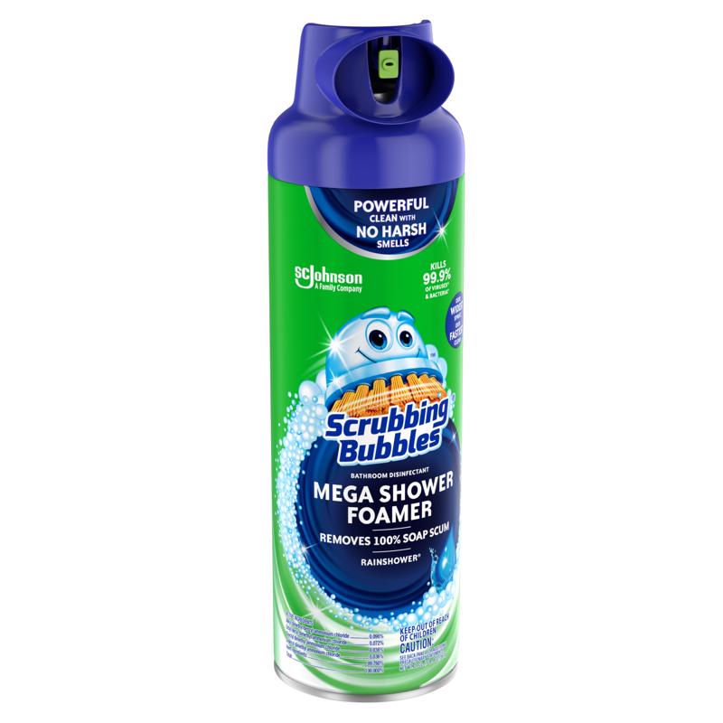 Scrubbing Bubbles Mega Shower Foamer Rainshower Scent Bathroom Cleaner 20 oz Foam
