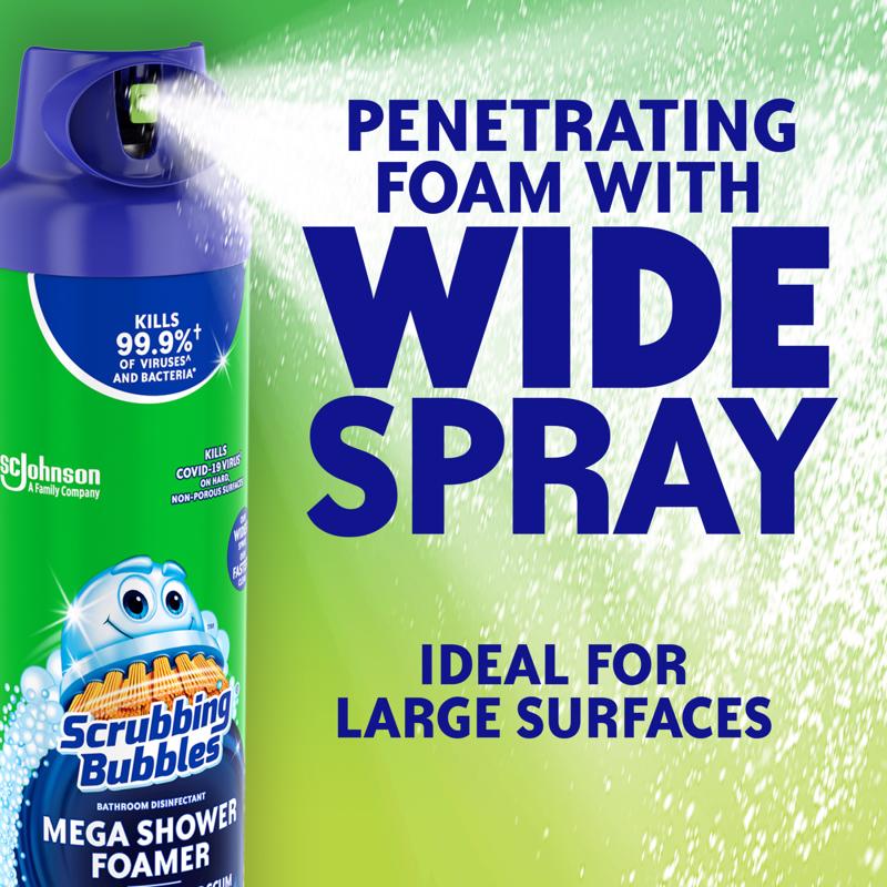 Scrubbing Bubbles Mega Shower Foamer Rainshower Scent Bathroom Cleaner 20 oz Foam