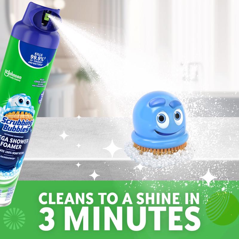 Scrubbing Bubbles Mega Shower Foamer Rainshower Scent Bathroom Cleaner 20 oz Foam