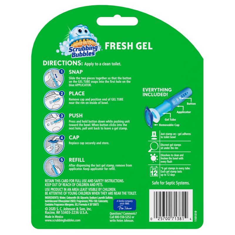 Scrubbing Bubbles Rainshower Scent Continuous Toilet Cleaning System 1.34 oz Gel