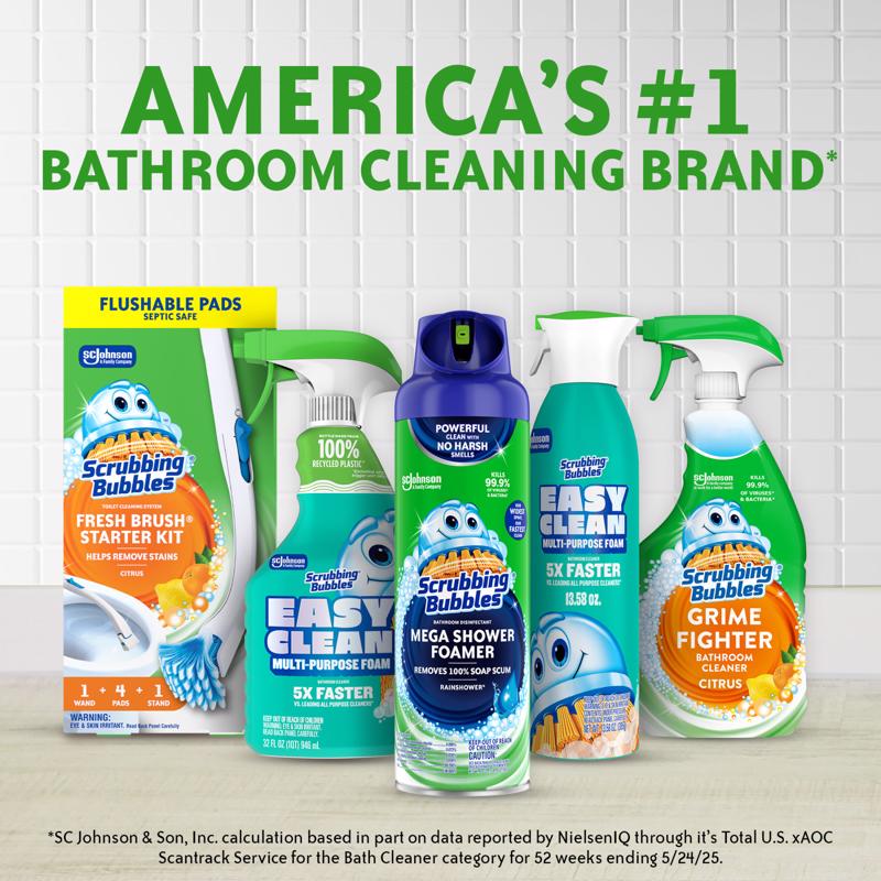 Scrubbing Bubbles Rainshower Scent Continuous Toilet Cleaning System 1.34 oz Gel