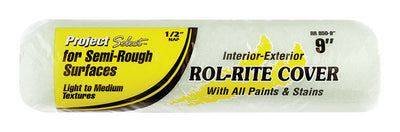 Project Select Rol-Rite Polyester 9 in. W X 1/2 in. Regular Paint Roller Cover