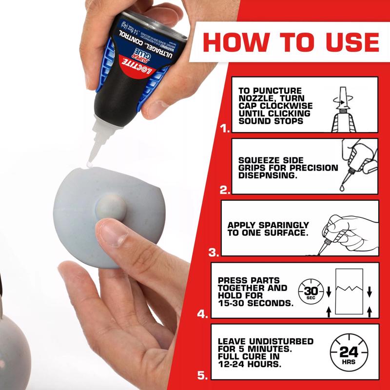 Loctite Ultra Gel Control High Strength Glue Clear Super Glue 4 gm