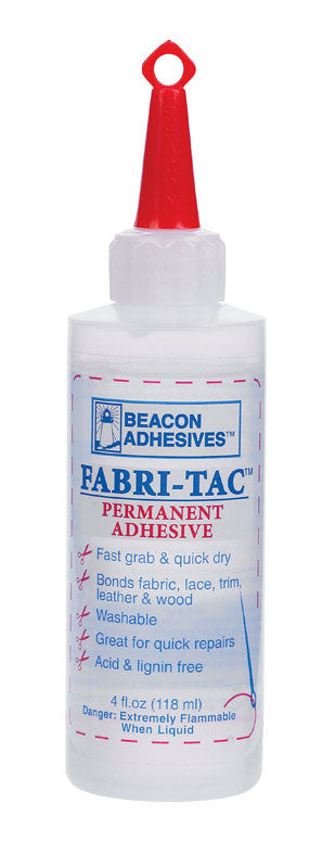 Beacon Liquid Crystal Clear Fabric Adhesive 4 oz
