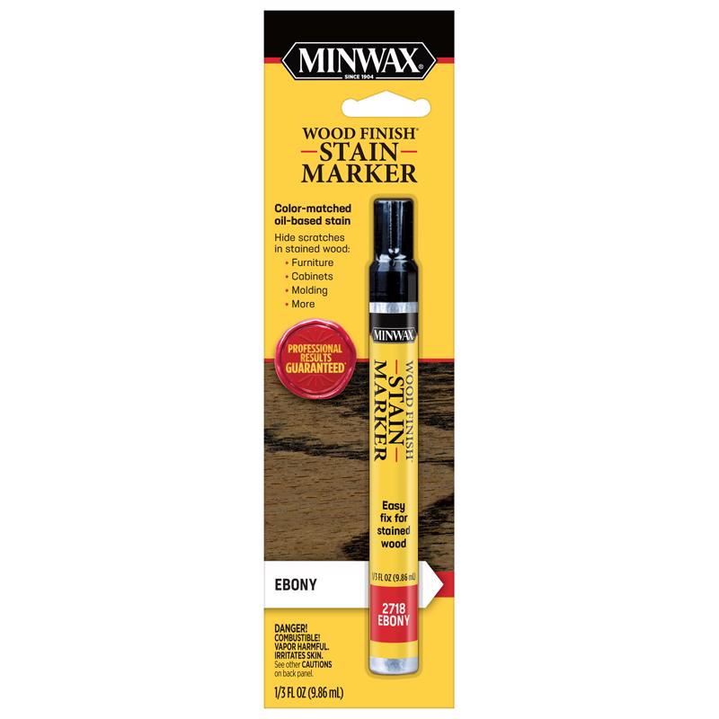 Minwax Wood Finish Stain Marker Semi-Transparent Ebony Oil-Based Stain Marker 1/3 oz