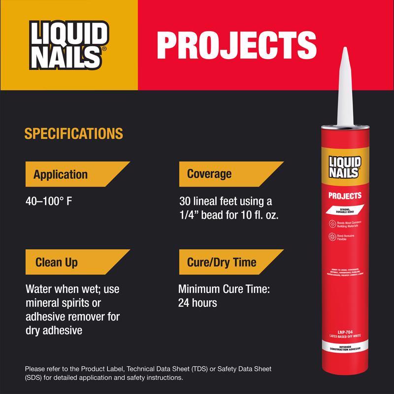Liquid Nails Interior Projects Acrylic Latex Construction Adhesive 28 oz