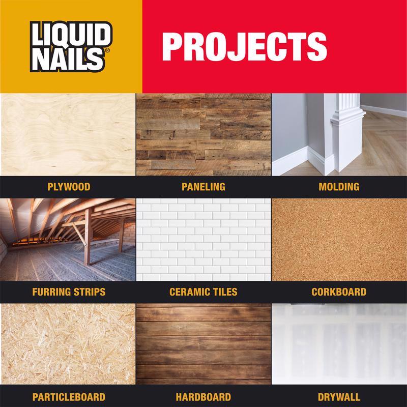 Liquid Nails Interior Projects Acrylic Latex Construction Adhesive 28 oz