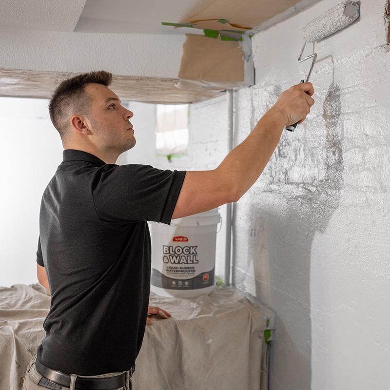 AMES Block & Wall White Liquid Rubber Waterproof and Sealer