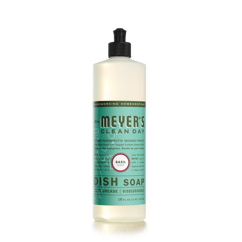Mrs. Meyer's Clean Day Basil Scent Liquid Dish Soap 16 oz