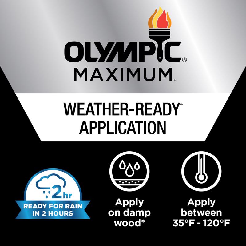 Olympic Maximum Semi-Transparent Semi-Gloss Cedar Natural Tone Oil-Based Acrylic Stain and Sealant 1