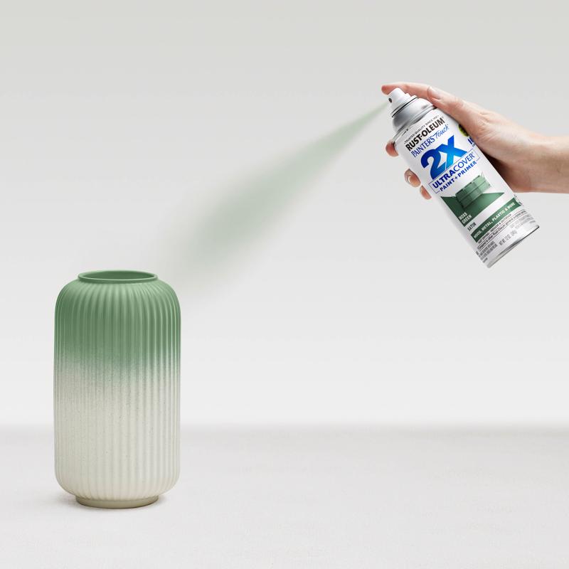Rust-Oleum Painter's Touch 2X Ultra Cover Satin Moss Green Paint+Primer Spray Paint 12 oz