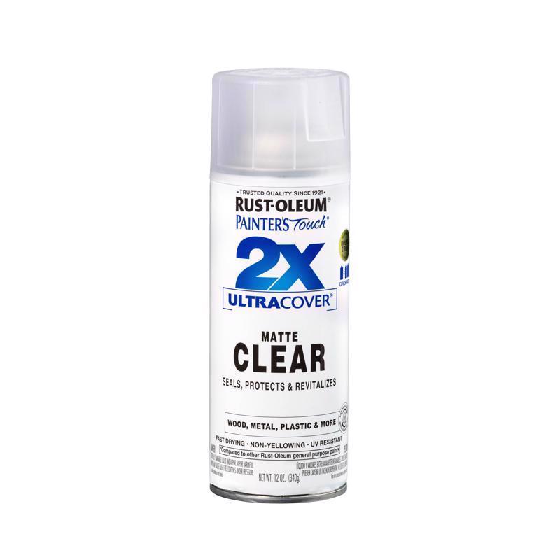Rust-Oleum Painter's Touch 2X Ultra Cover Matte Clear Acrylic Coating Spray Paint 12 oz