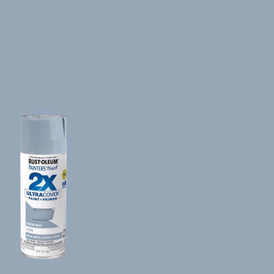 Rust-Oleum Painter's Touch 2X Ultra Cover Gloss Winter Gray Paint+Primer Spray Paint 12 oz
