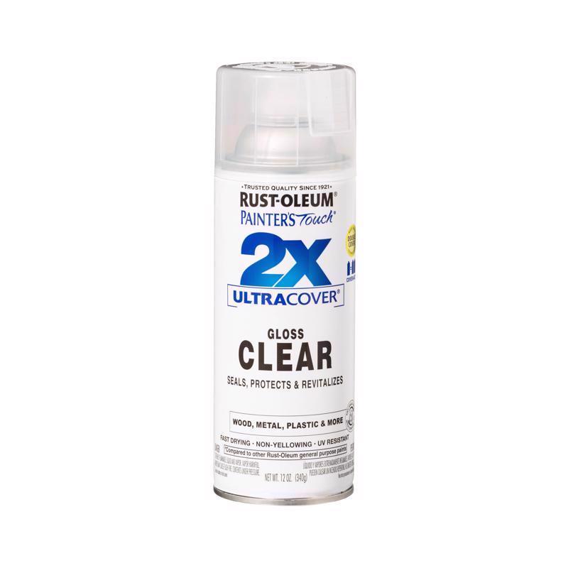 Rust-Oleum Painter's Touch 2X Ultra Cover Gloss Clear Acrylic Coating Spray Paint 12 oz