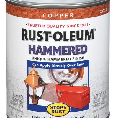 Rust-Oleum Stops Rust Indoor and Outdoor Hammered Copper Protective Paint 1 qt