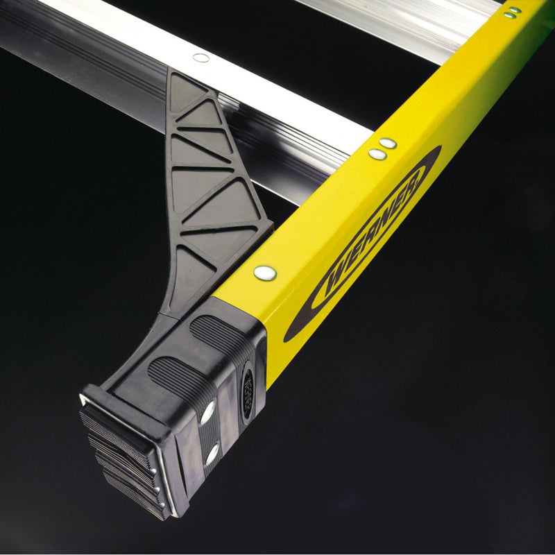 Werner 10 ft. H Fiberglass Step Ladder Type IAA 375 lb. capacity