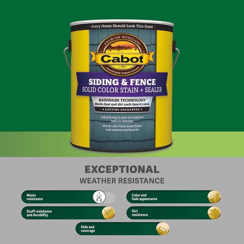 Cabot Siding & Fence Solid Tintable White Base Stain and Sealer 5 gal
