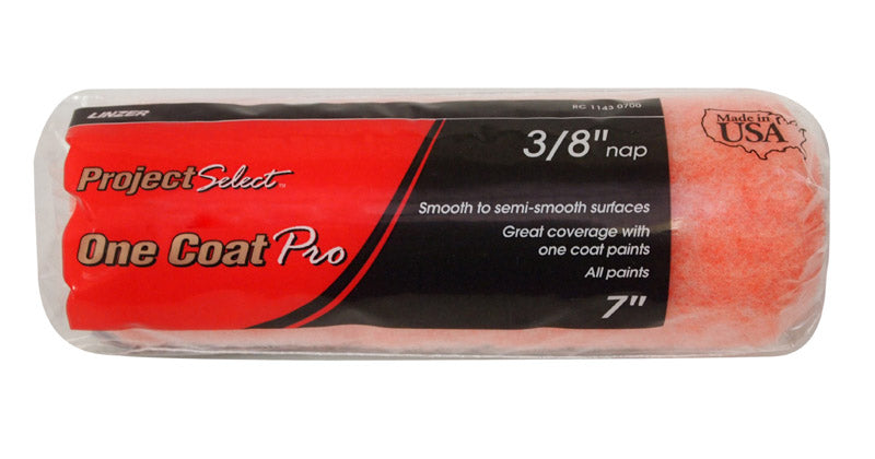 Linzer Project Select Polyester 7 in. W X 3/8 in. Regular Paint Roller Cover
