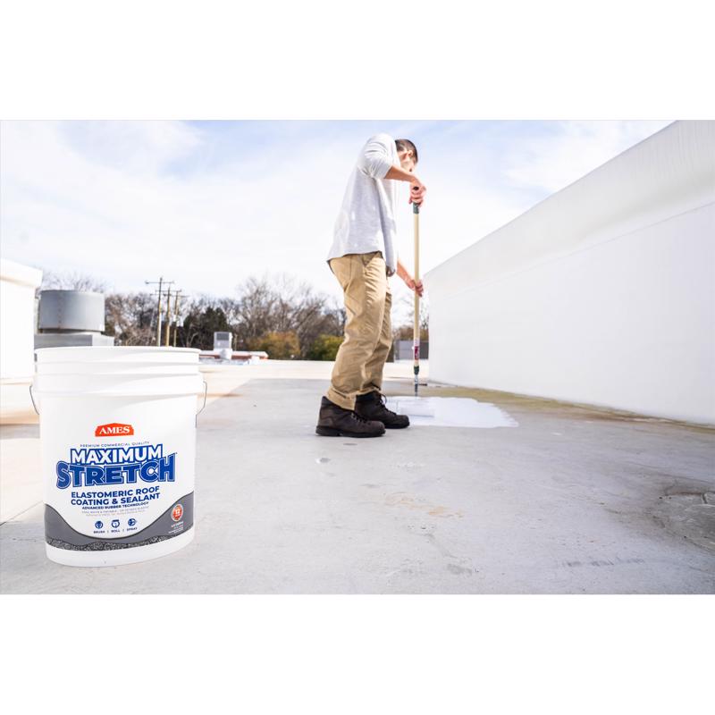 AMES Maximum Stretch Bright White Acrylic Elastomeric Roof Coating