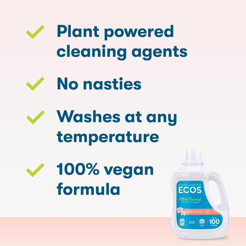 ECOS Magnolia Scent Laundry Detergent Liquid 100 oz