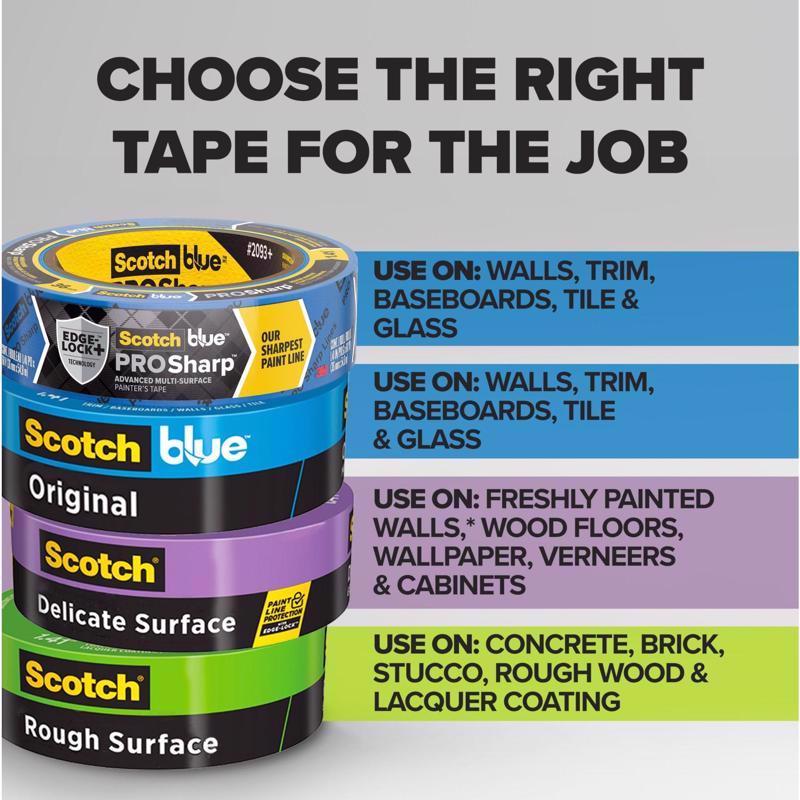 ScotchBlue PROSharp 0.94 in. W X 60 yd L Blue Medium Strength Painter's Tape