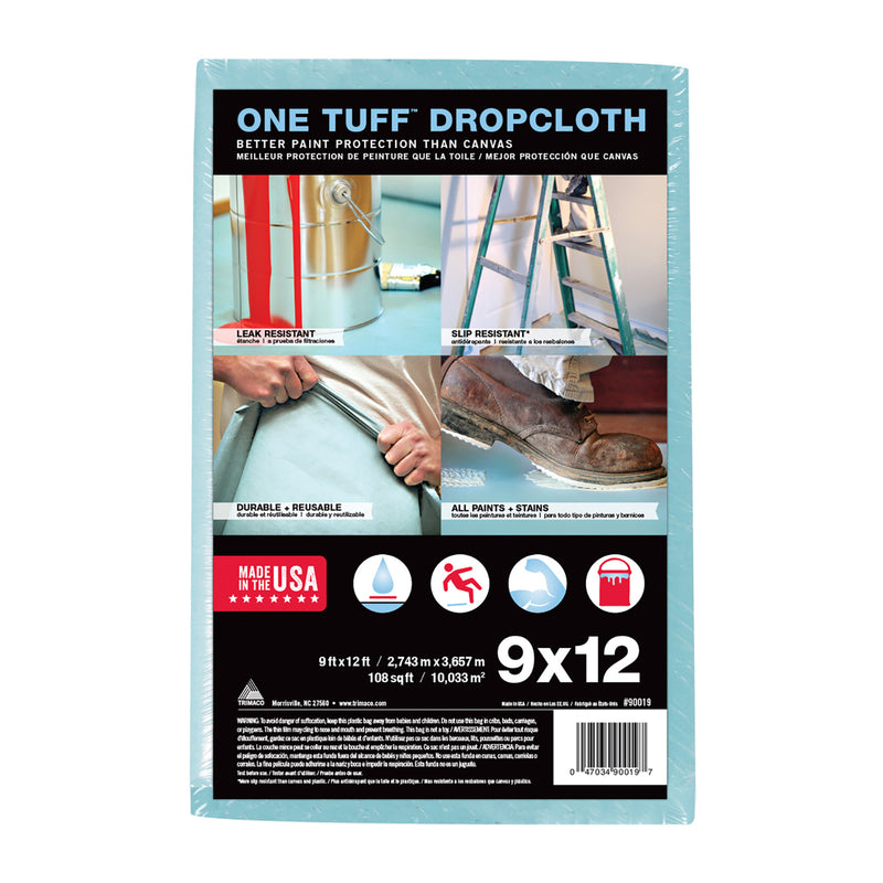 Trimaco One Tuff 9 ft. W X 12 ft. L Professional Grade Polyester Drop Cloth