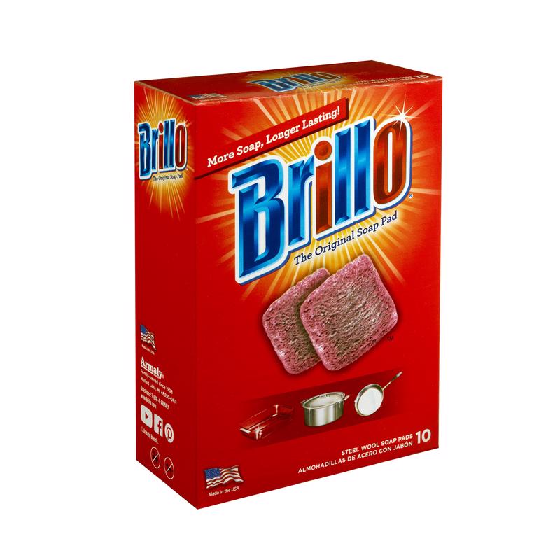 Brillo Heavy Duty Steel Wool Pads For Multi-Purpose 10 pc