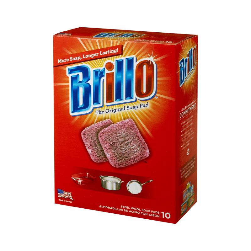 Brillo Heavy Duty Steel Wool Pads For Multi-Purpose 10 pc