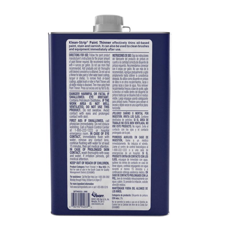 Klean Strip Mineral Spirits Paint Thinner 1 qt