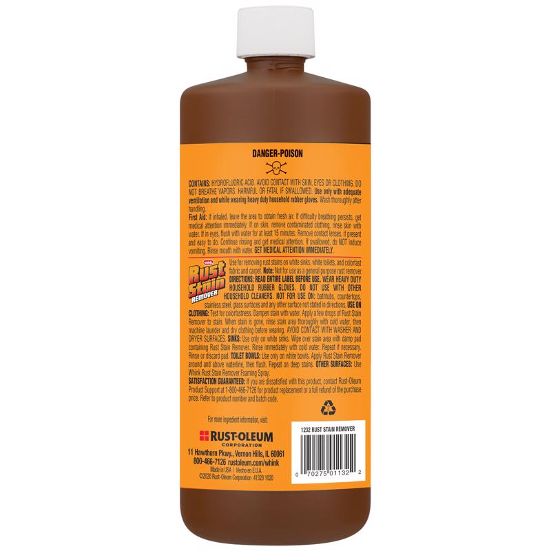 Whink No Scent Rust Stain Remover 32 oz Liquid