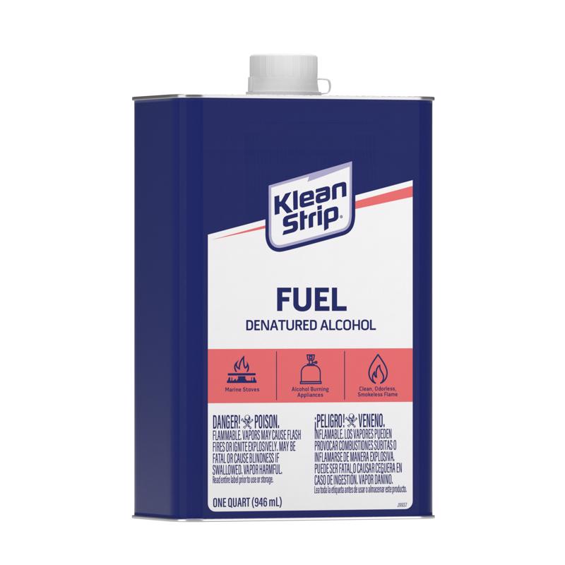 Klean Strip Denatured Alcohol Clean Burning Fuel 1 qt