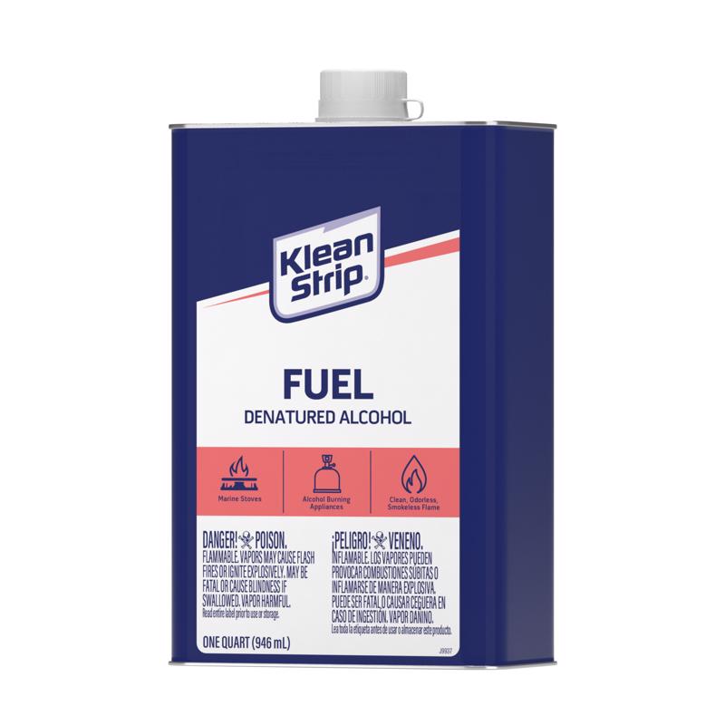 Klean Strip Denatured Alcohol Clean Burning Fuel 1 qt