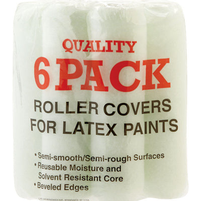 Linzer Synthetic Blend 9 in. W X 3/8 in. Regular Paint Roller Cover 6 pk