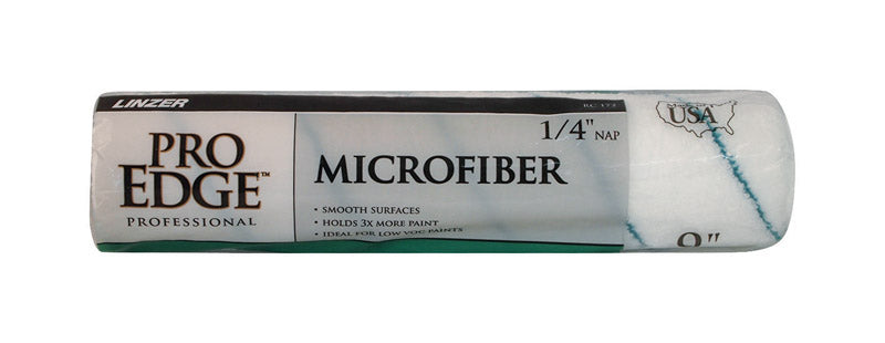 Linzer Pro Edge Microfiber 9 in. W X 1/4 in. Regular Paint Roller Cover