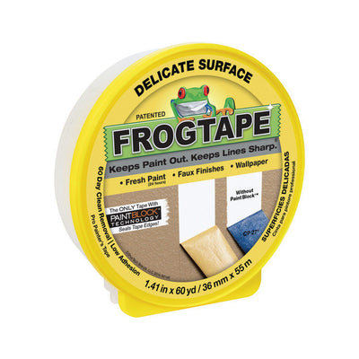 FrogTape 1.41 in. W X 60 yd L Yellow Low Strength Painter's Tape