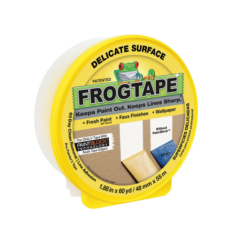 FrogTape 1.88 in. W X 60 yd L Yellow Low Strength Painter's Tape