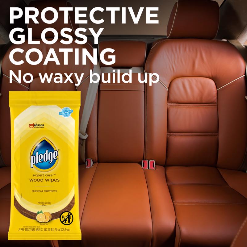 Pledge Lemon Scent Furniture Polish 24 wipes Wipes