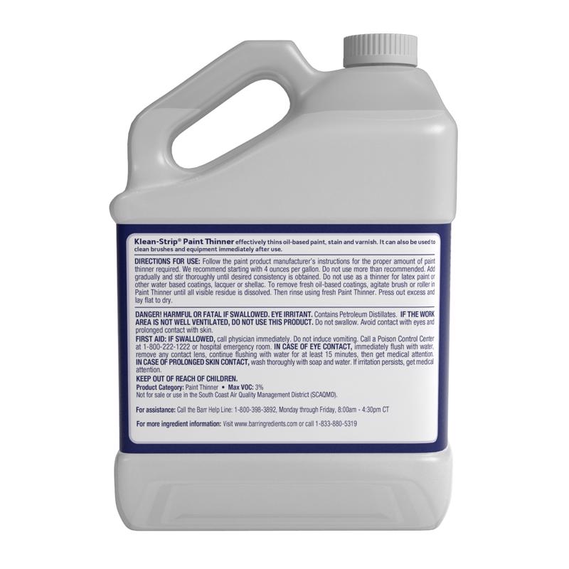 Klean Strip Mineral Spirits Paint Thinner 128 oz