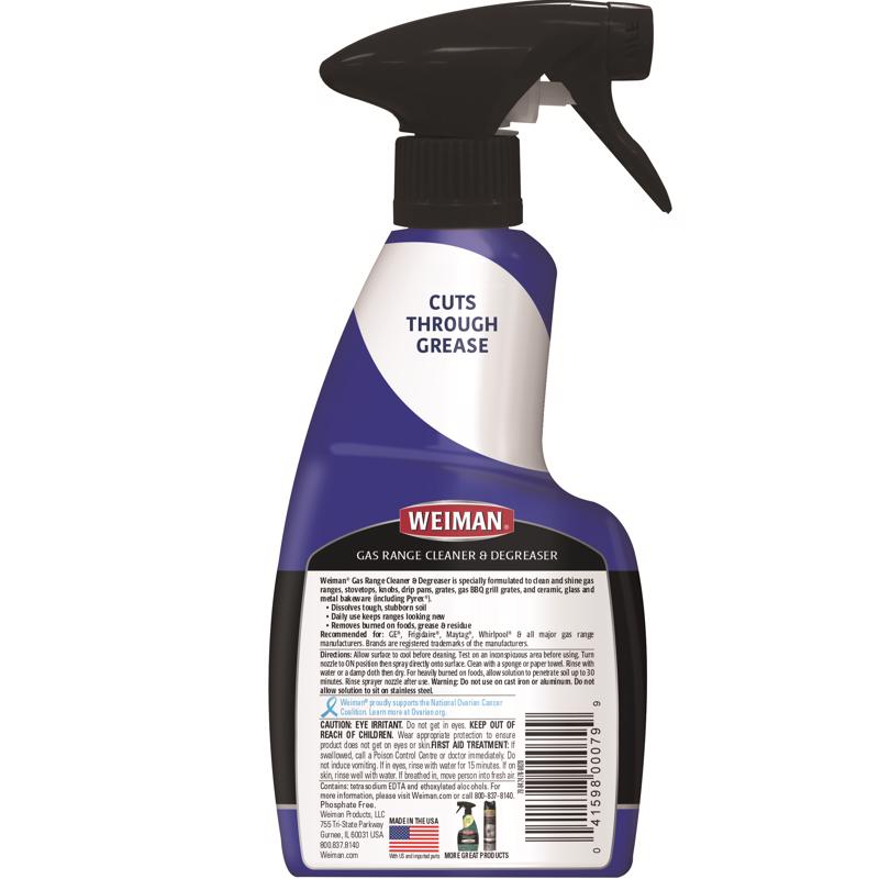 Weiman Citrus Scent Gas Range Cleaner 12 oz Spray