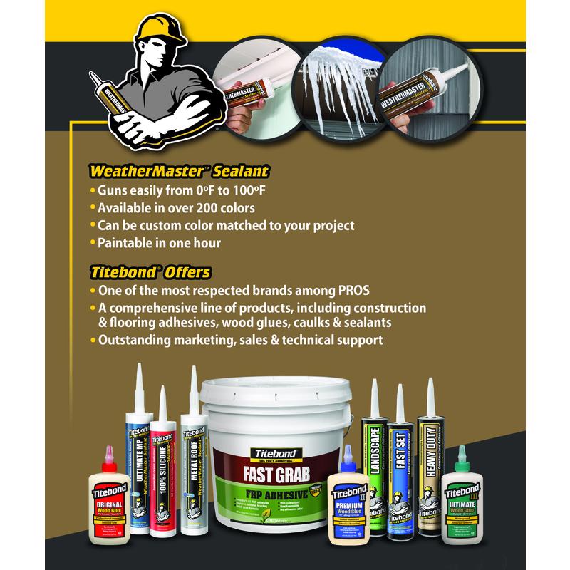 Titebond WeatherMaster White Elastomeric Polymers Door/Siding/ Window Sealant 9.5 oz