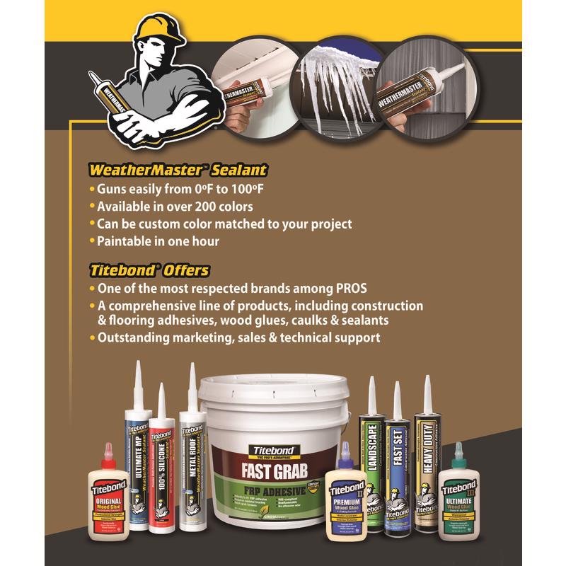 Titebond WeatherMaster Clear Elastomeric Polymers Door/Siding/ Window Sealant 9.5 oz