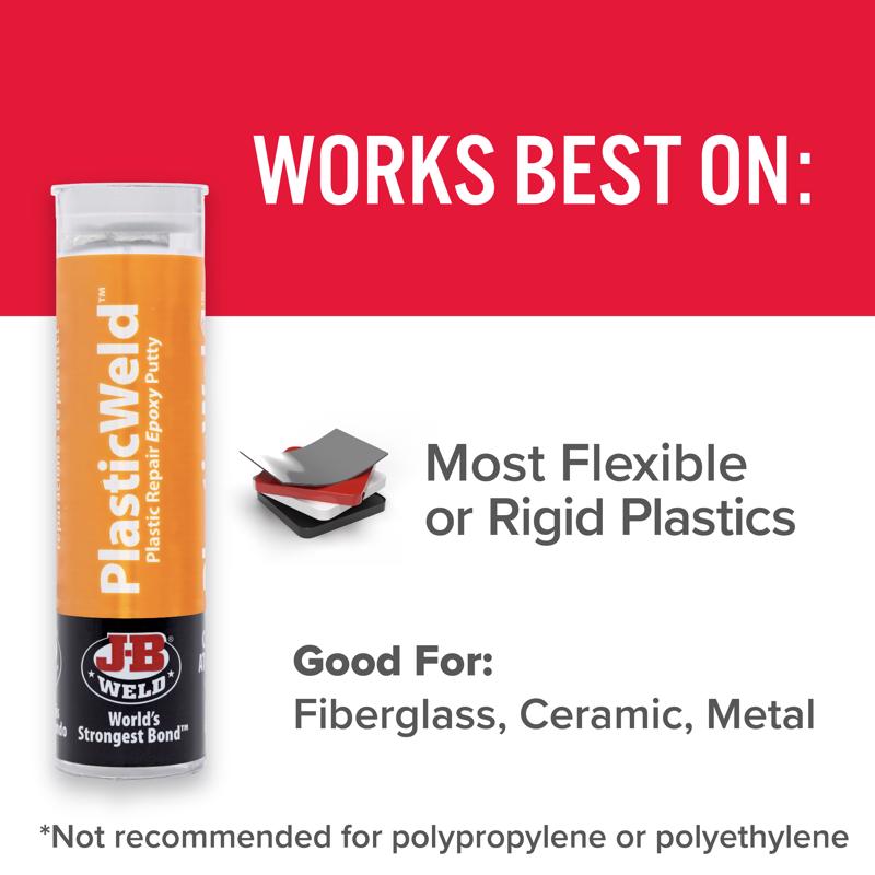 J-B Weld PlasticWeld Super Strength Off-White Epoxy 2 oz