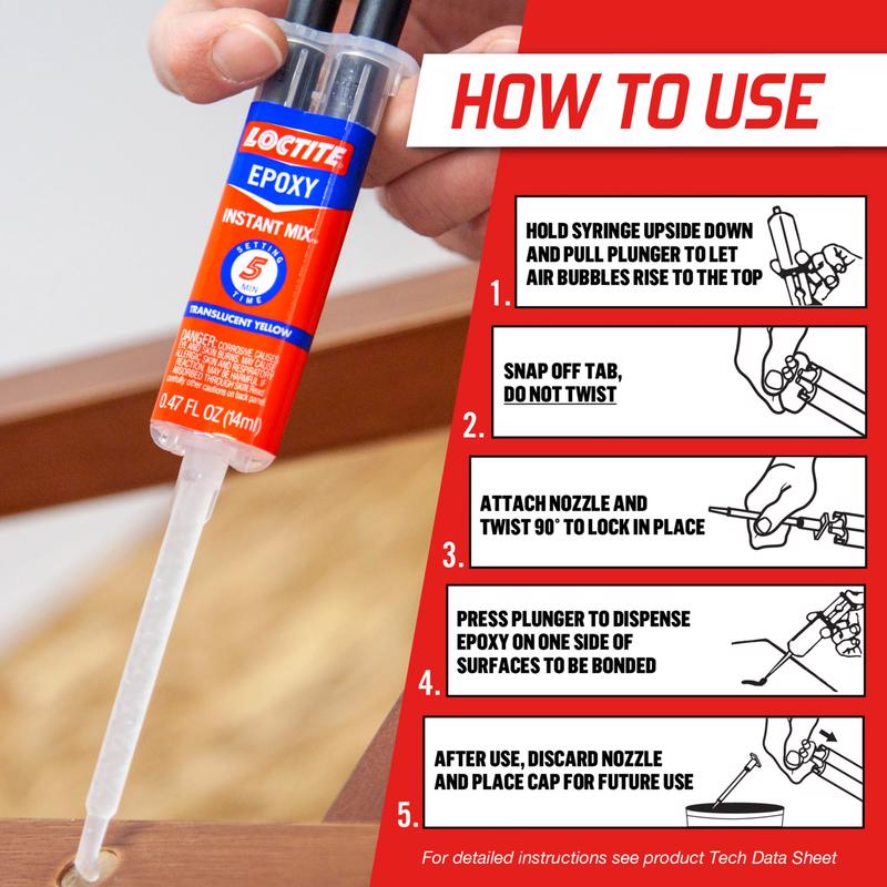 Loctite Instant Mix High Strength Epoxy Translucent Yellow Epoxy 0.47 oz