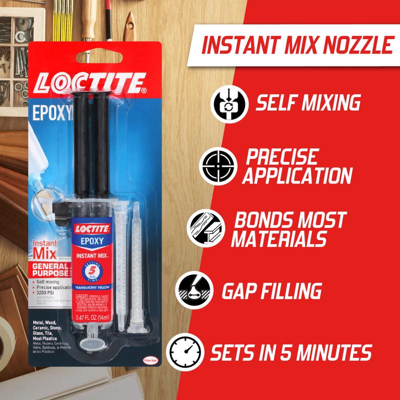Loctite Instant Mix High Strength Epoxy Translucent Yellow Epoxy 0.47 oz
