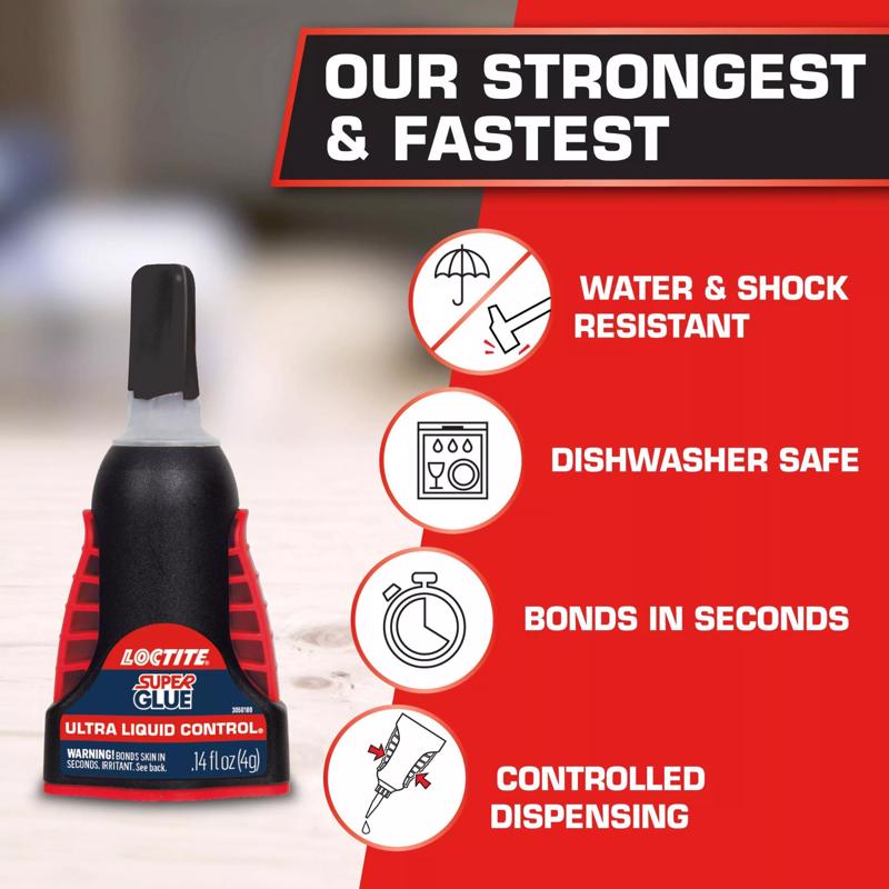 Loctite Ultra Liquid Control High Strength Ethyl Cyanoacrylate Clear Super Glue 4 gm