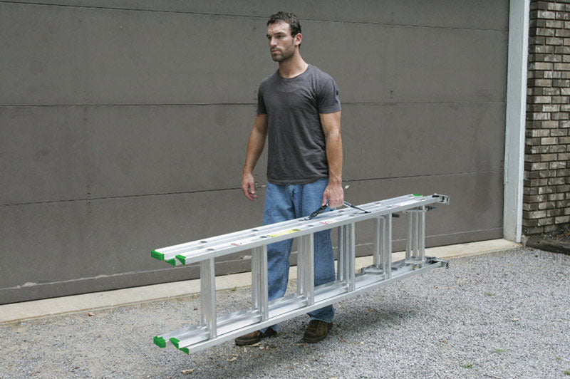 Werner 16 ft. H Aluminum Extension Ladder Type II 225 lb. capacity