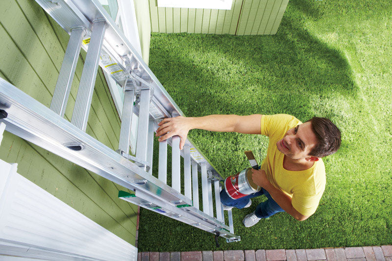 Werner 16 ft. H Aluminum Extension Ladder Type II 225 lb. capacity
