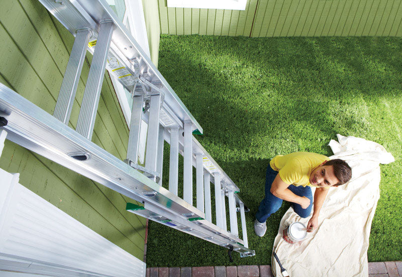 Werner 16 ft. H Aluminum Extension Ladder Type II 225 lb. capacity